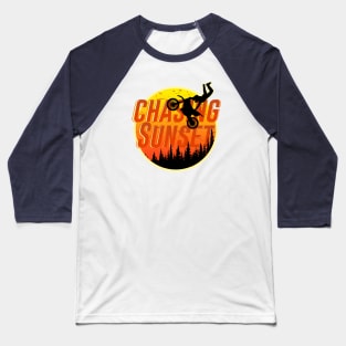 Chasing Sunset on a Dirtbike Baseball T-Shirt